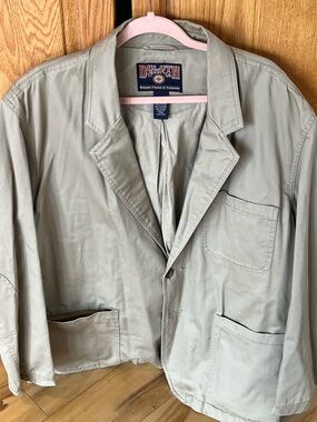 Duluth Trading Co Light Gray Cotton Blend Work Jacket